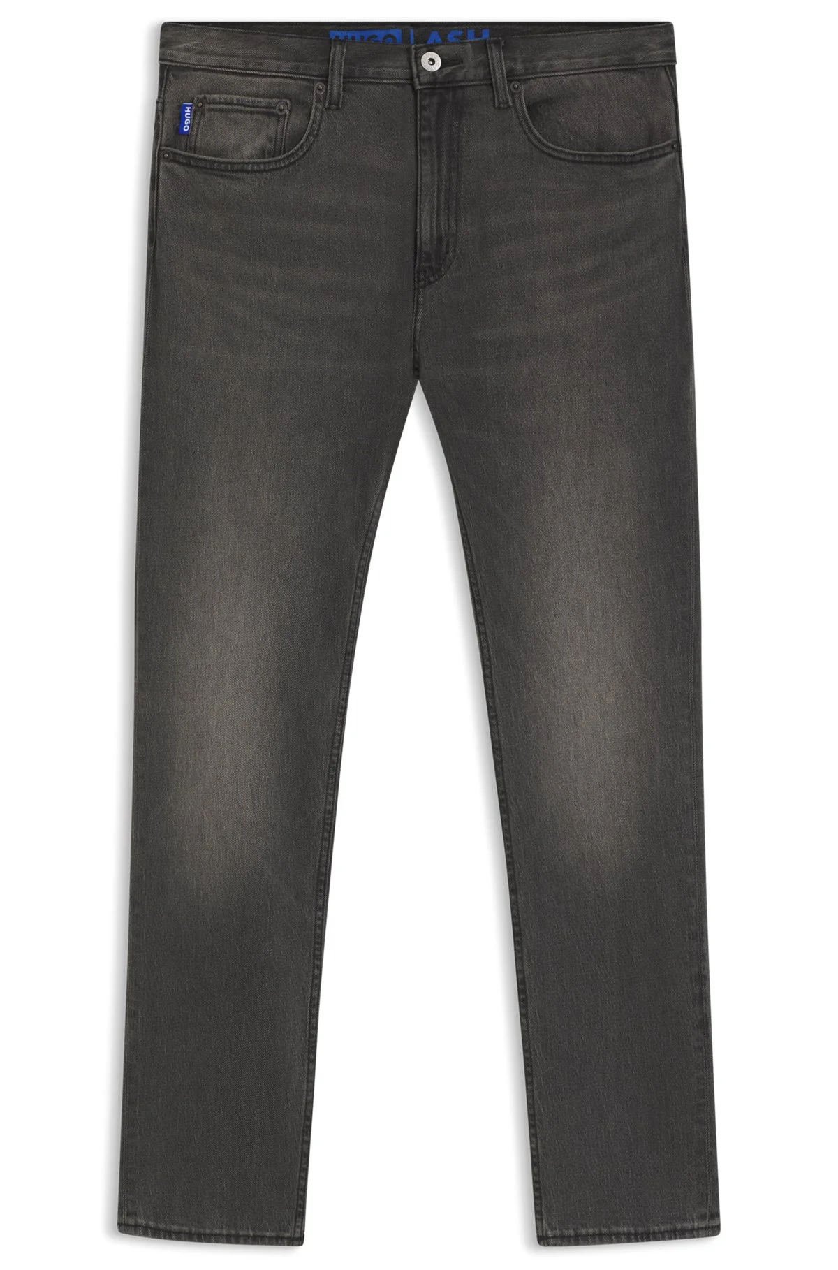 BLACK SLIM-FIT JEANS IN STRETCH DENIM - 1