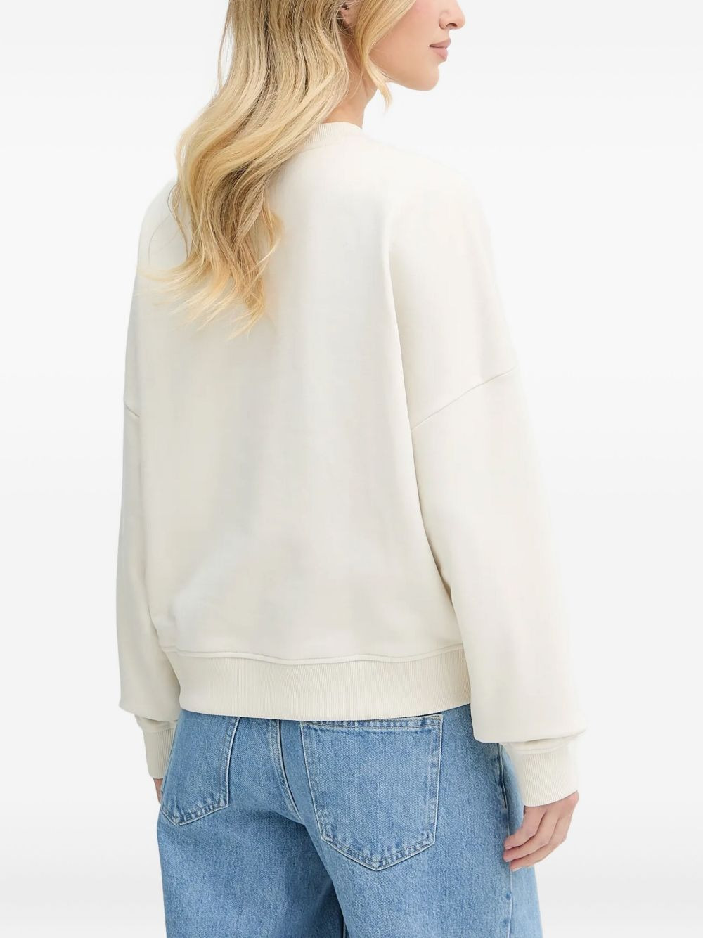 embroidered crew neck sweatshirt - 2