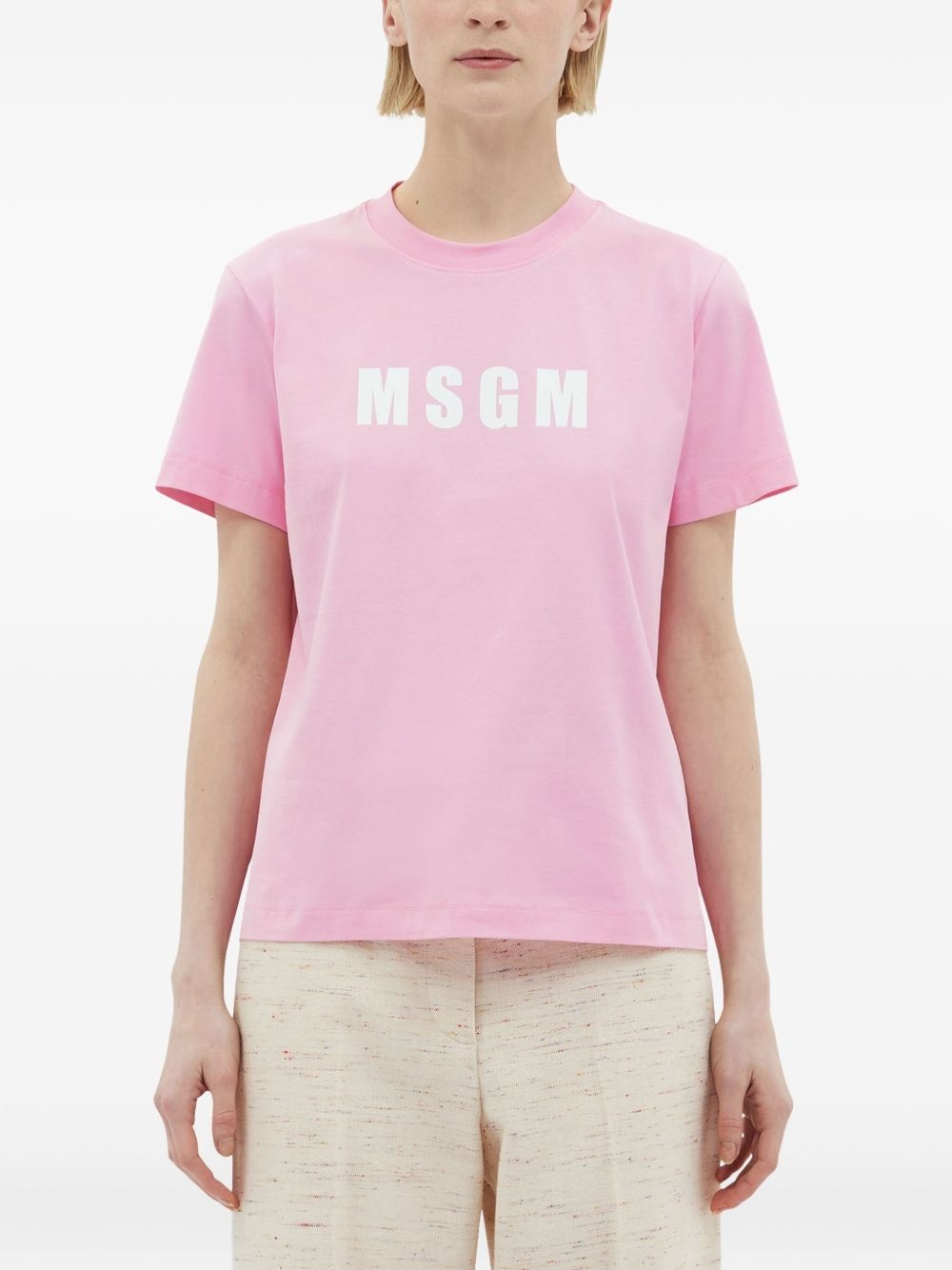 logo-print cotton t-shirt - 3