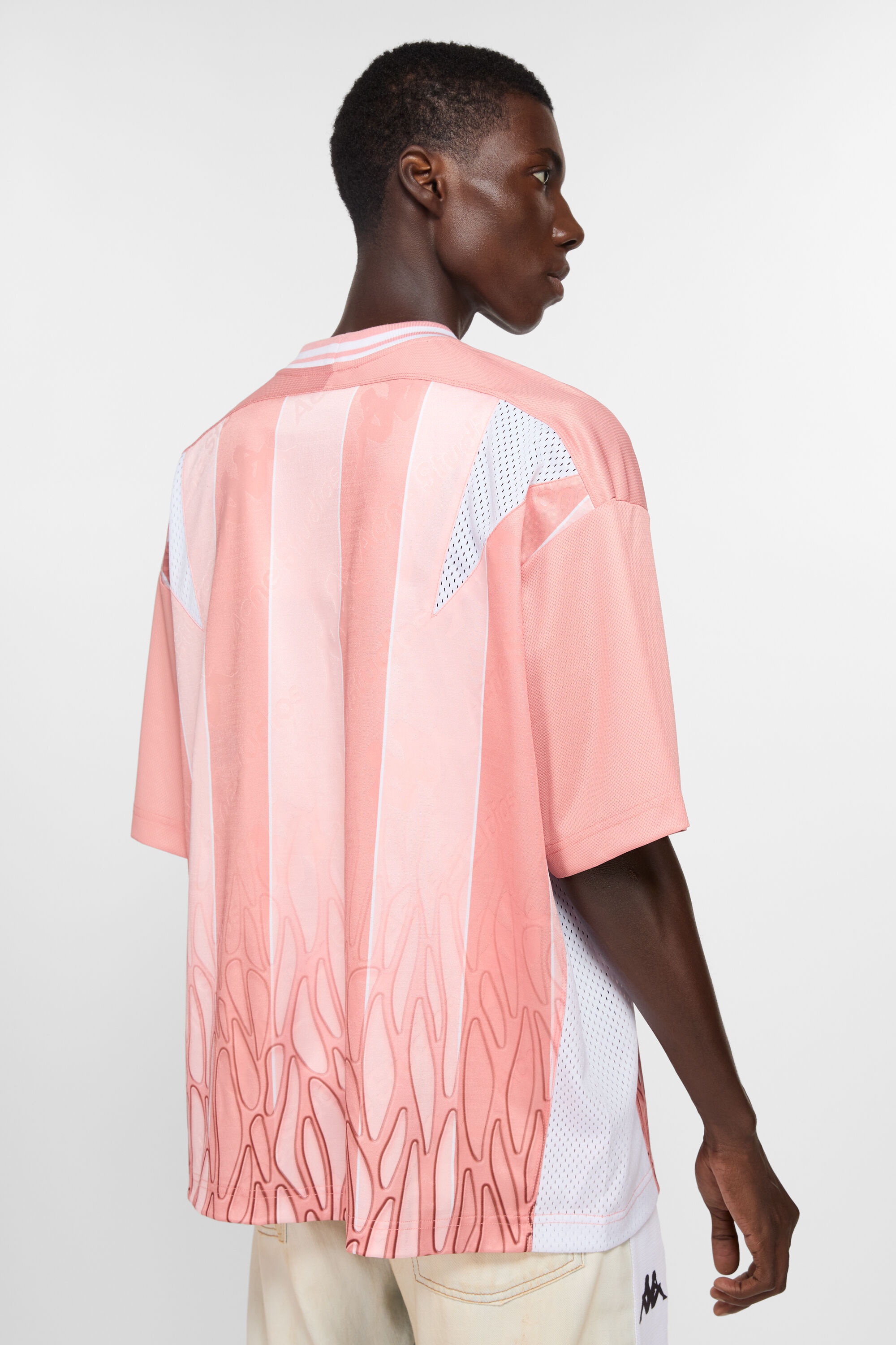 Logo t-shirt - Acne Studios x Kappa - Light pink/pink - 3