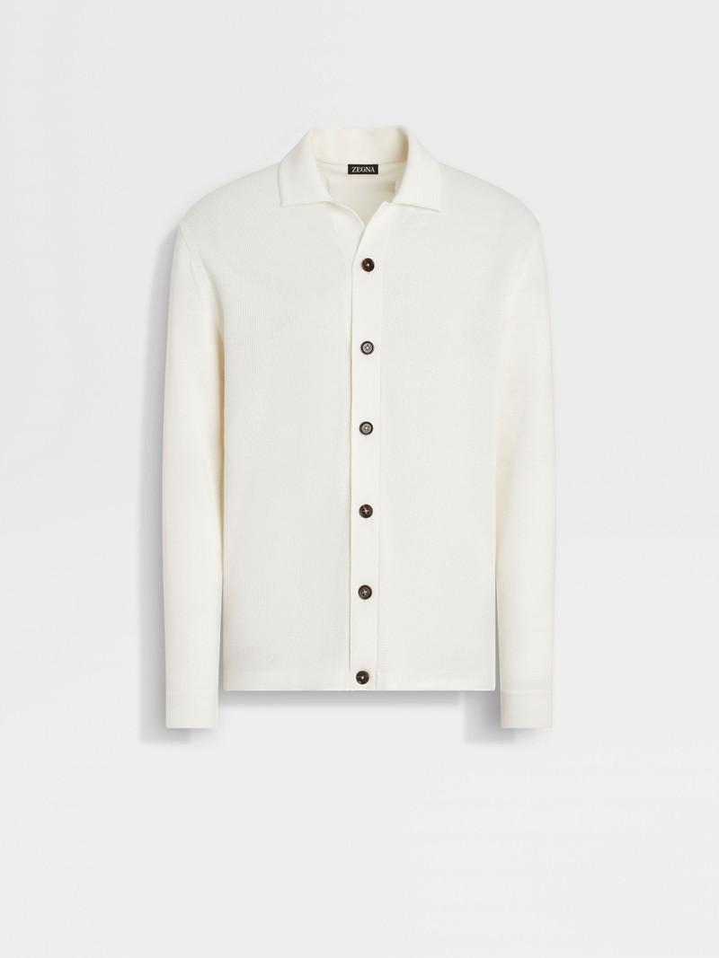 WHITE WOOL SHIRT - 1