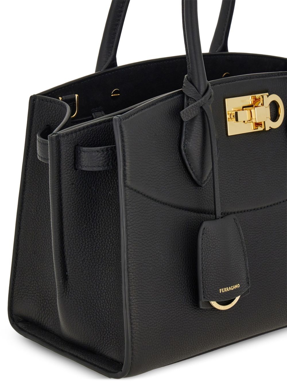 structured leather tote bag - 6