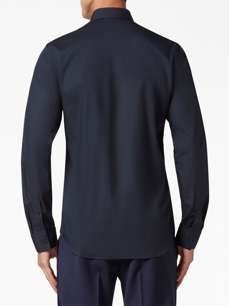 logo-embroidered cotton shirt 4