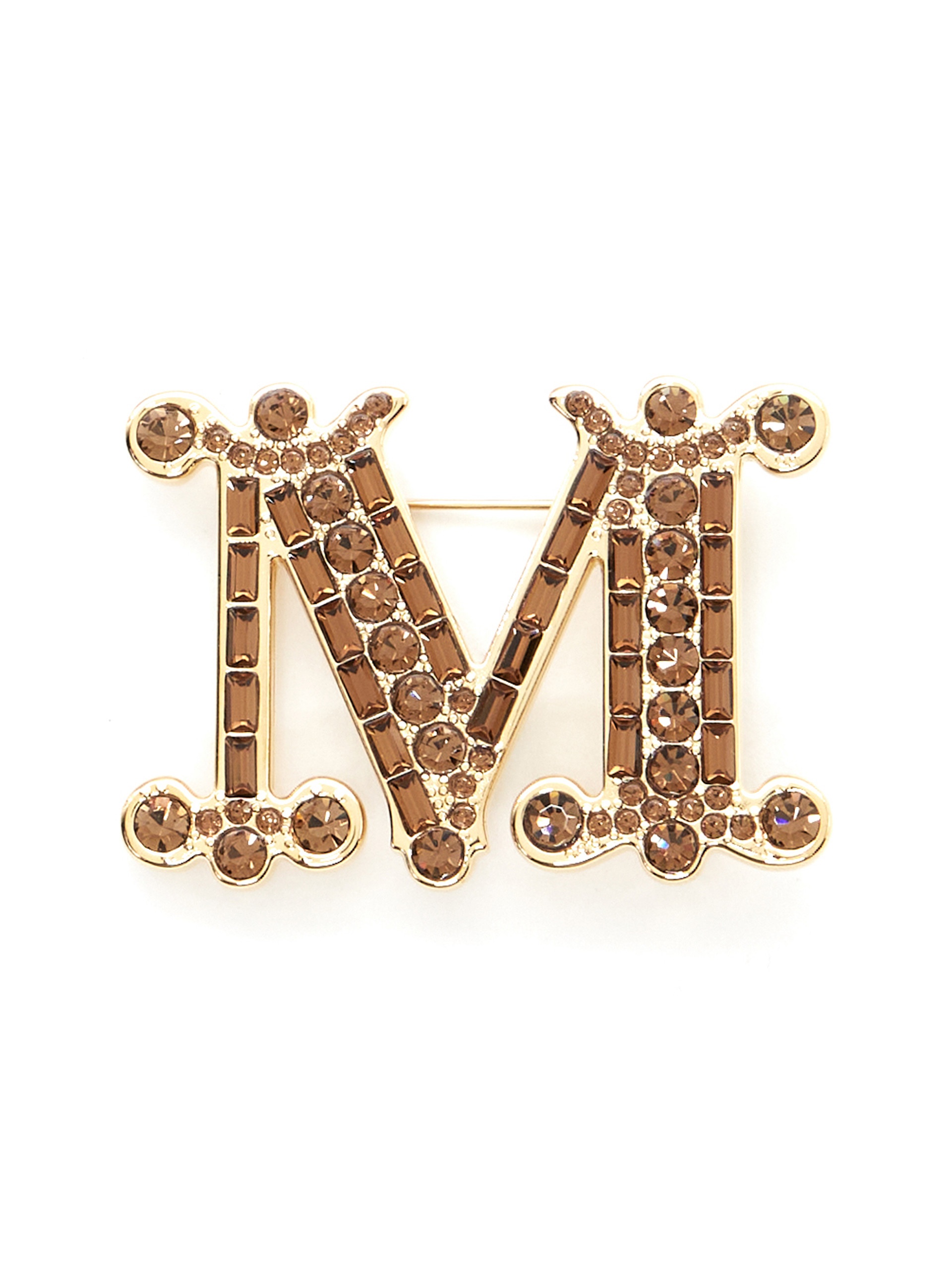 BATH2 Monogram brooch with crystals - 1