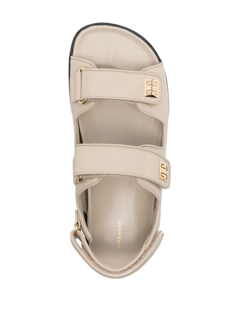 4G-plaque leather sandals 4