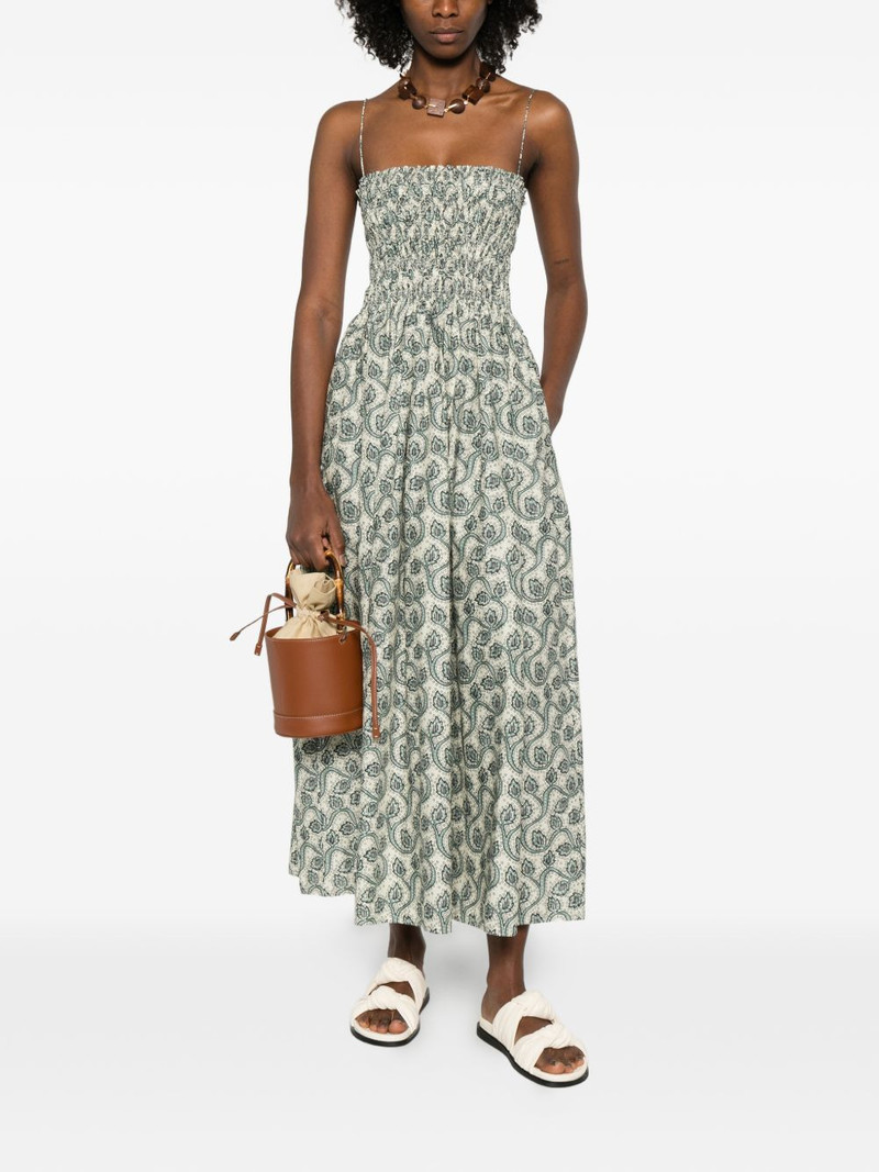 MATTEAU shirred printed maxi dress outlook