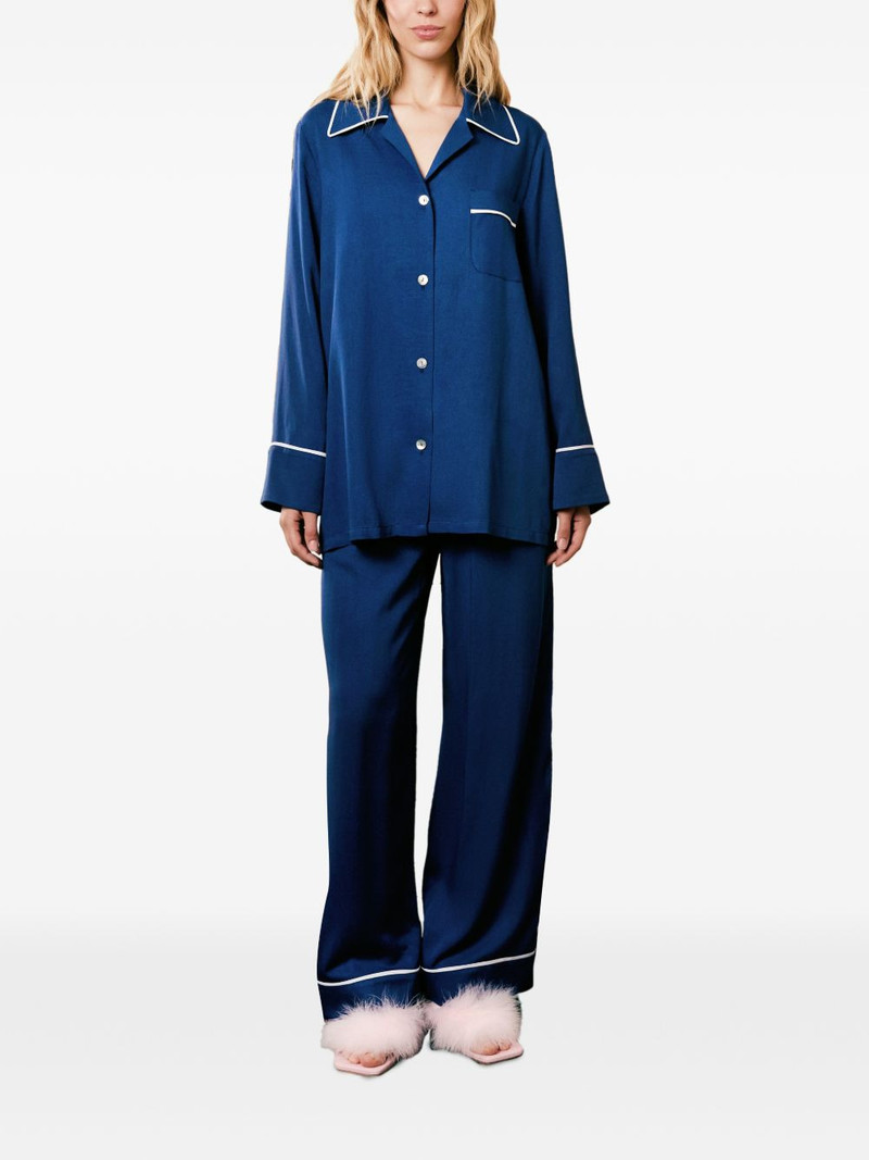 SLEEPER Finnegan piped pajama shirt outlook