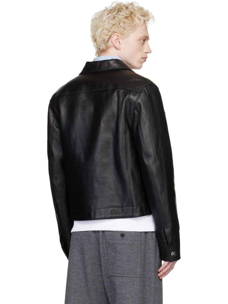 Black Essential Leather Jacket 3