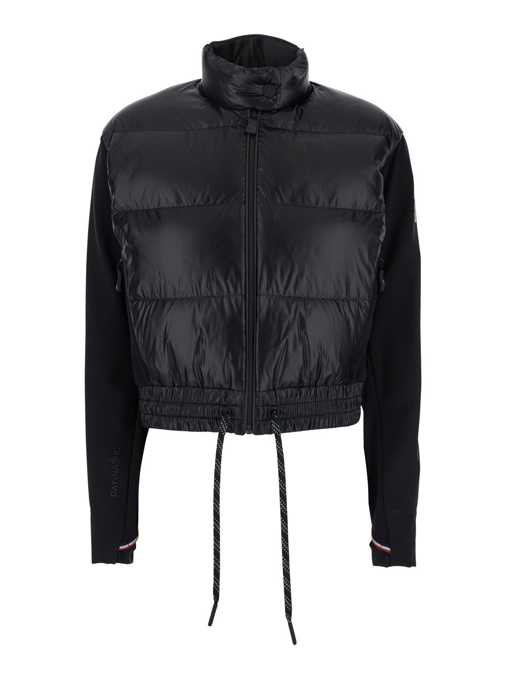 Moncler Grenoble Women Black Jacket With Zip And Logo Applied On The Sleeve In Tech Fabric Woman - 1