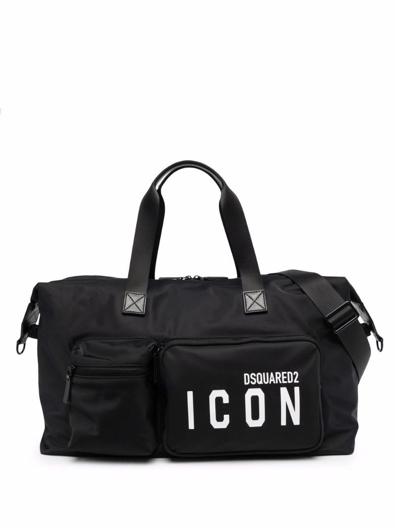 logo-print holdall bag - 1