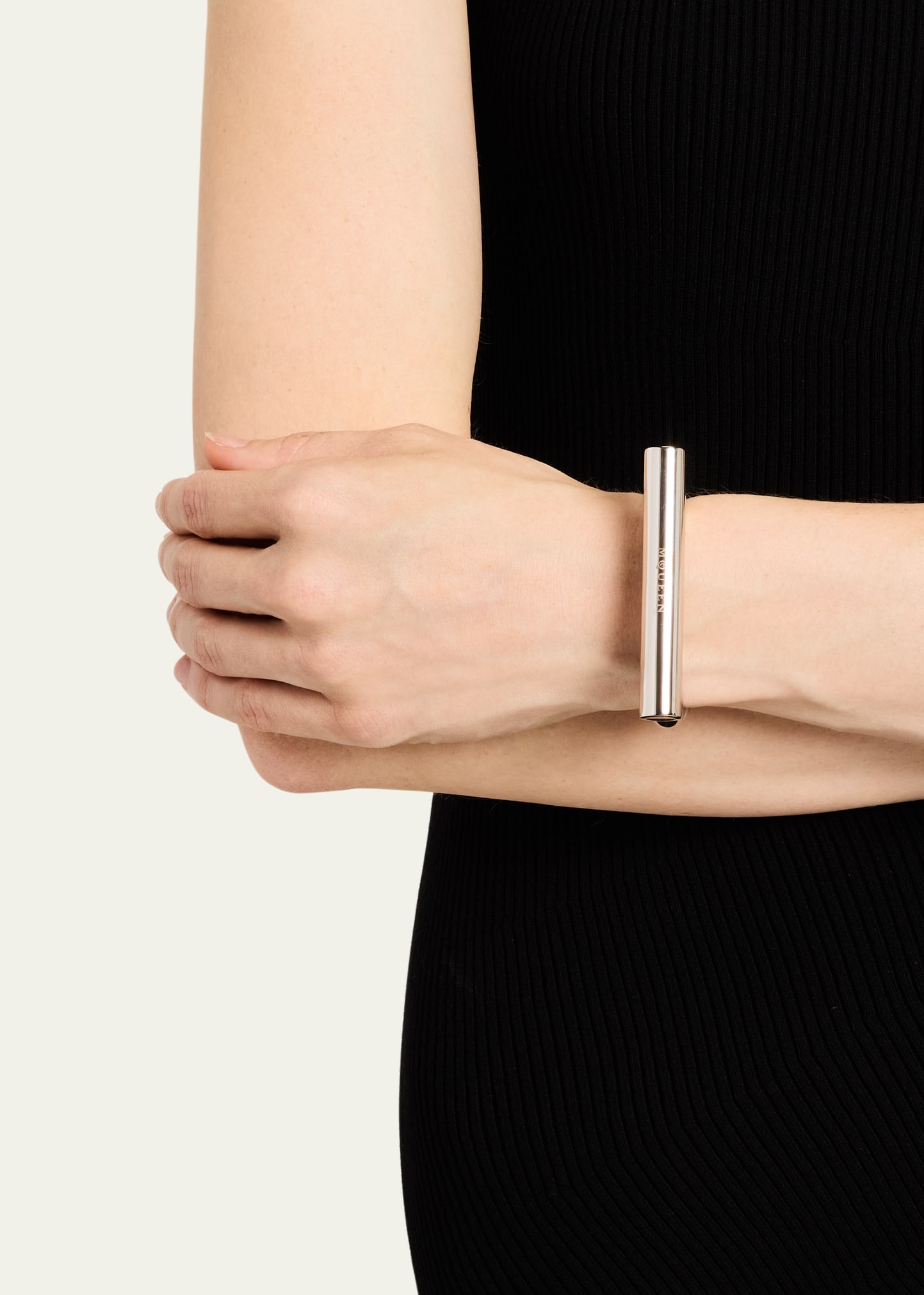 Sculptural Logo Cuff Bracelet - 2