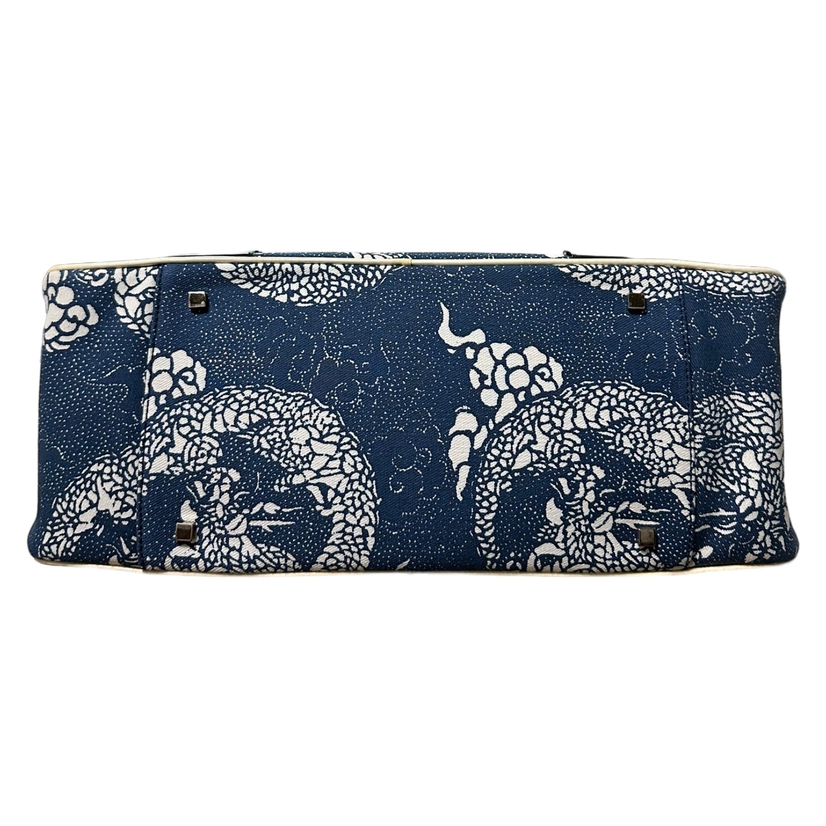 CHRISTIAN DIOR Spring Summer 2001 Dragon Print Zip Detail Handbag - 4