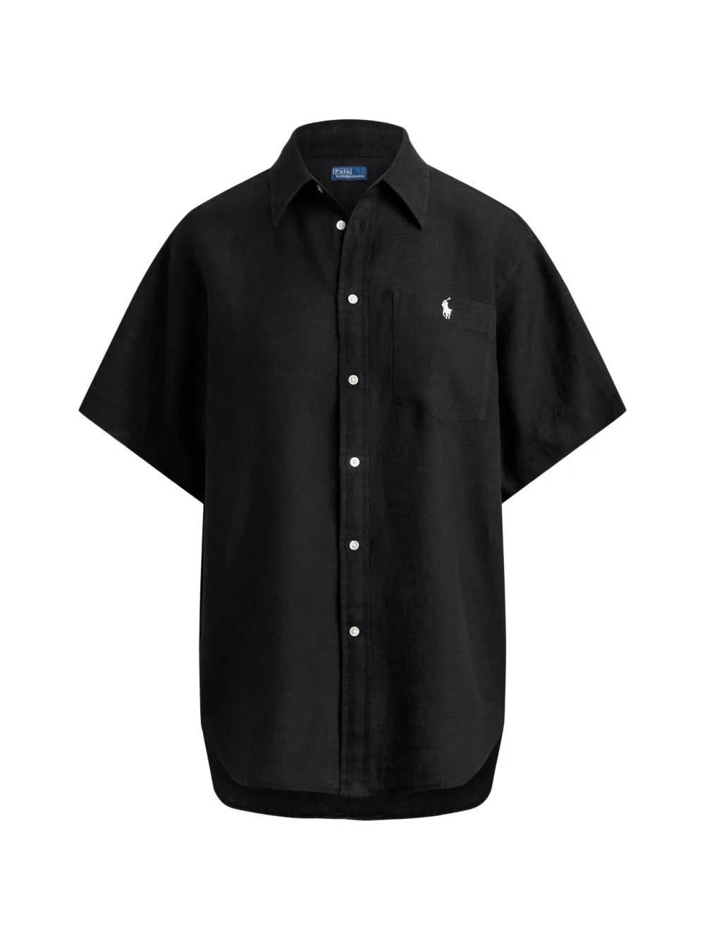 patch-pocket linen shirt - 1
