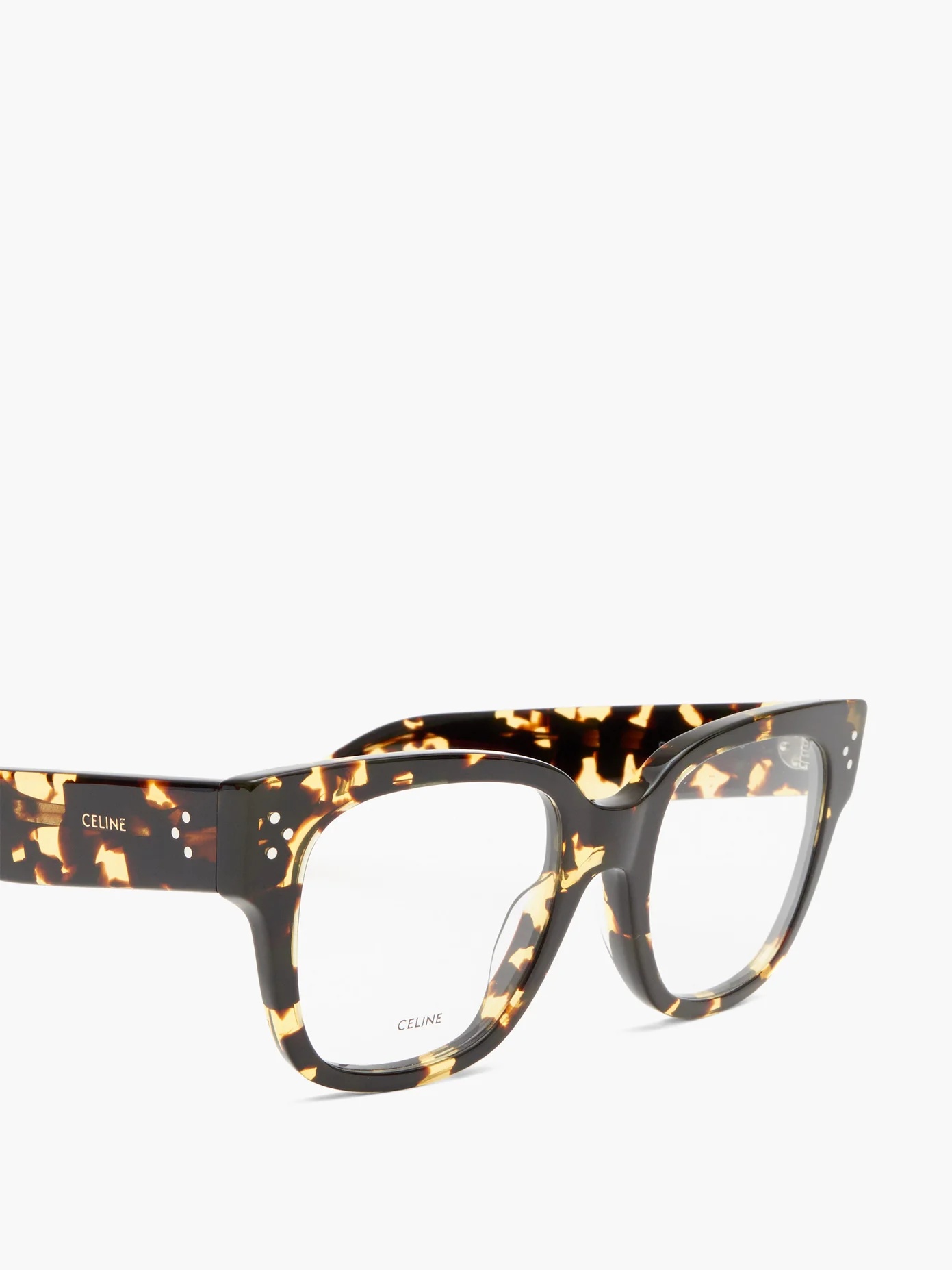 Square tortoiseshell-acetate glasses - 2