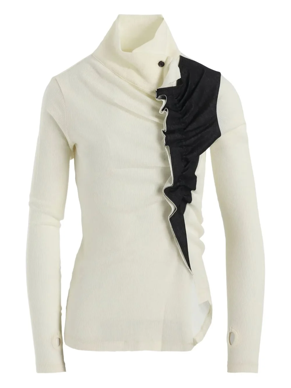 ribbed ruffled top - 1