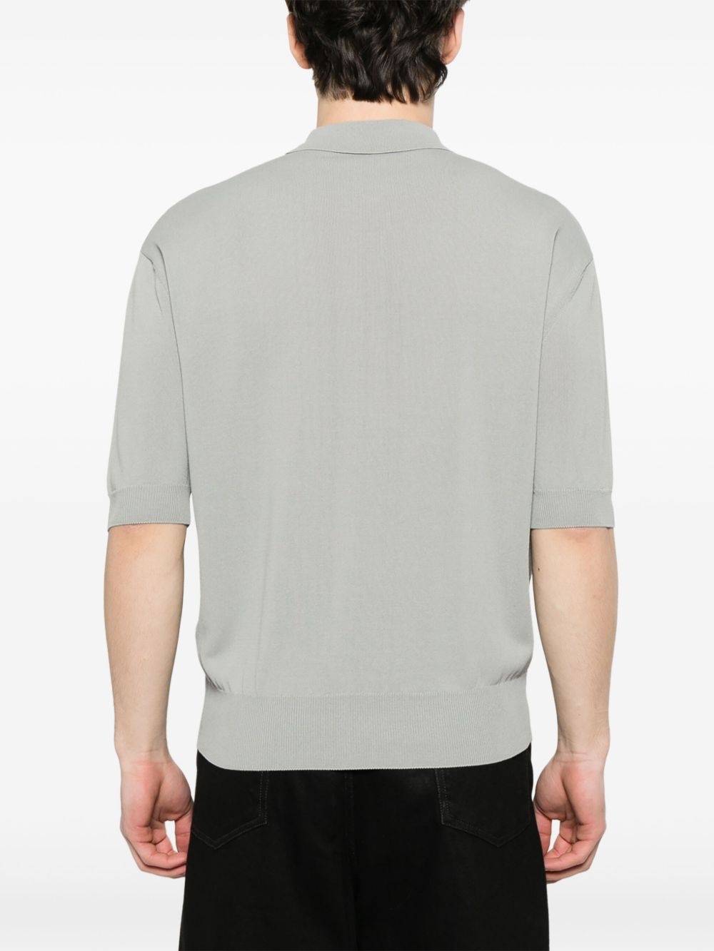 knitted polo shirt - 3