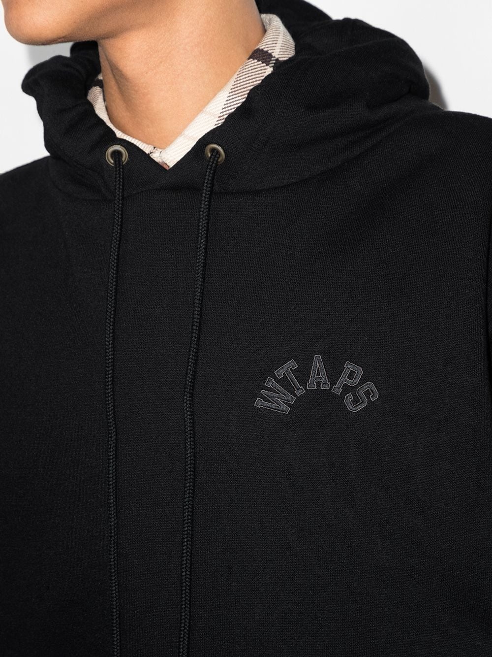 logo-embroidered cotton hoodie - 4