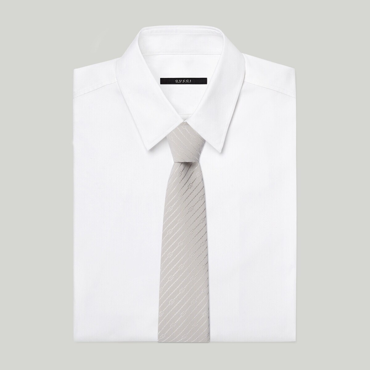 Interlocking G silk crêpe tie - 2