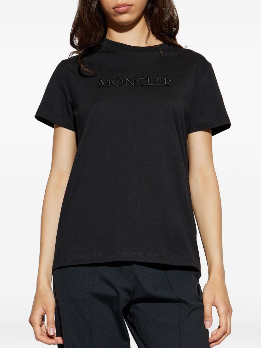 logo-embroidered t-shirt - 3