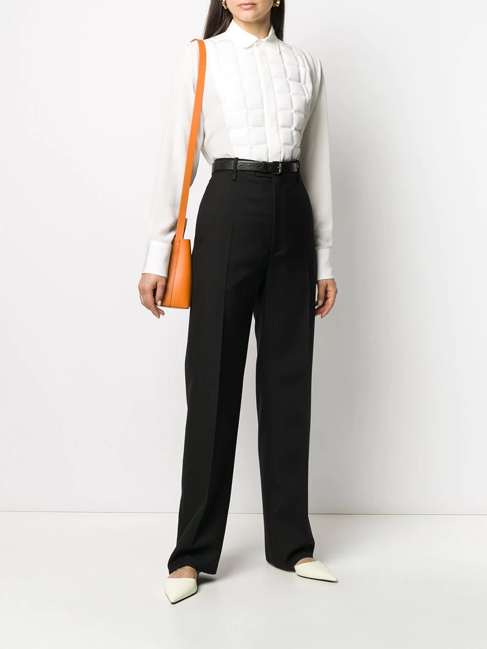 high-waisted tailored trousers - 2