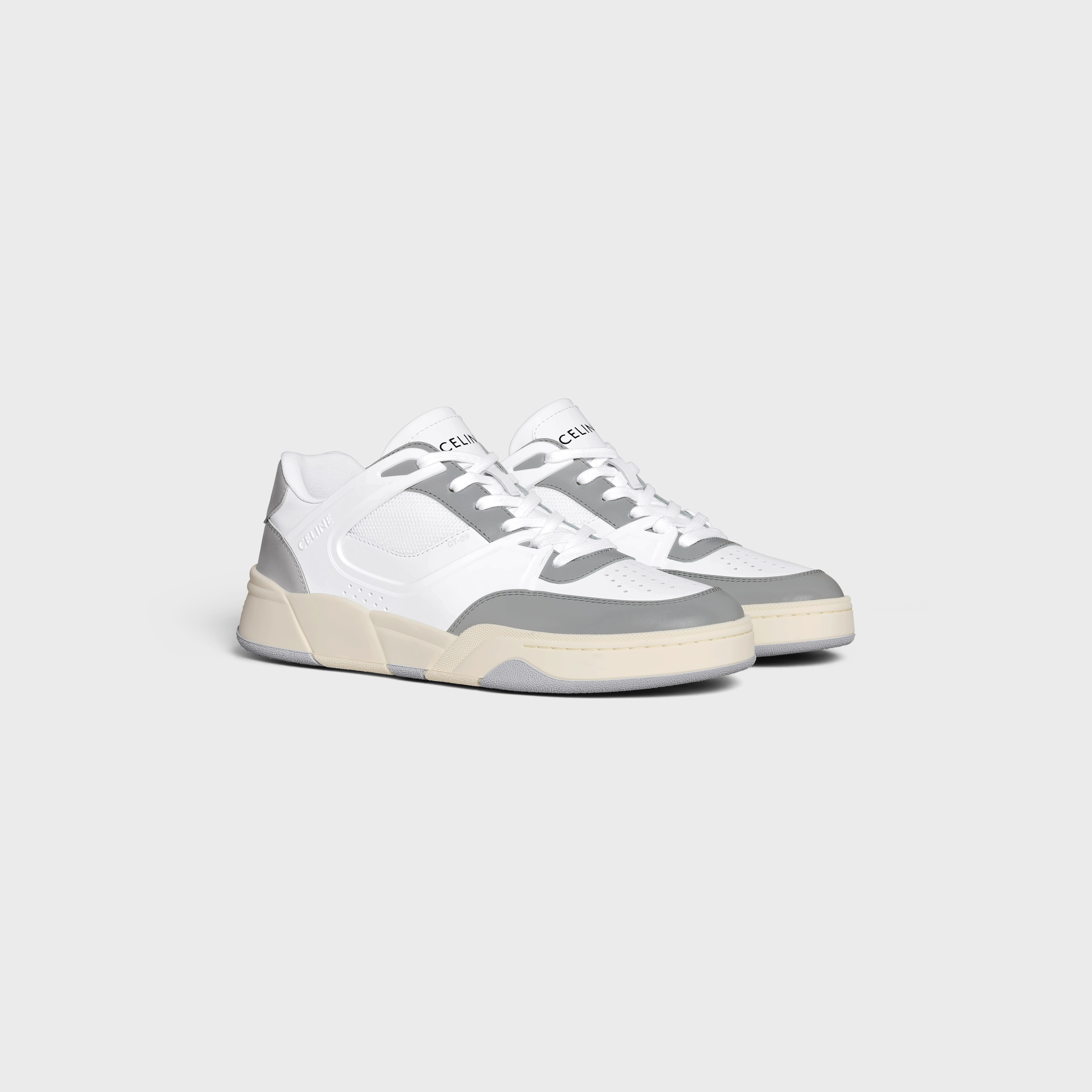 CELINE TRAINER CT-09 LOW LACE-UP SNEAKER IN CALFSKIN AND MESH - 2