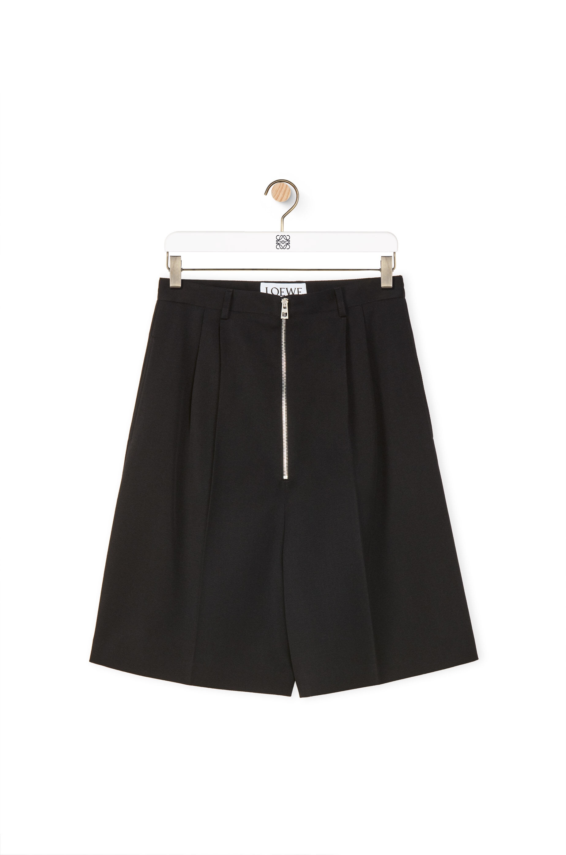 Zip Bermuda shorts in wool - 1