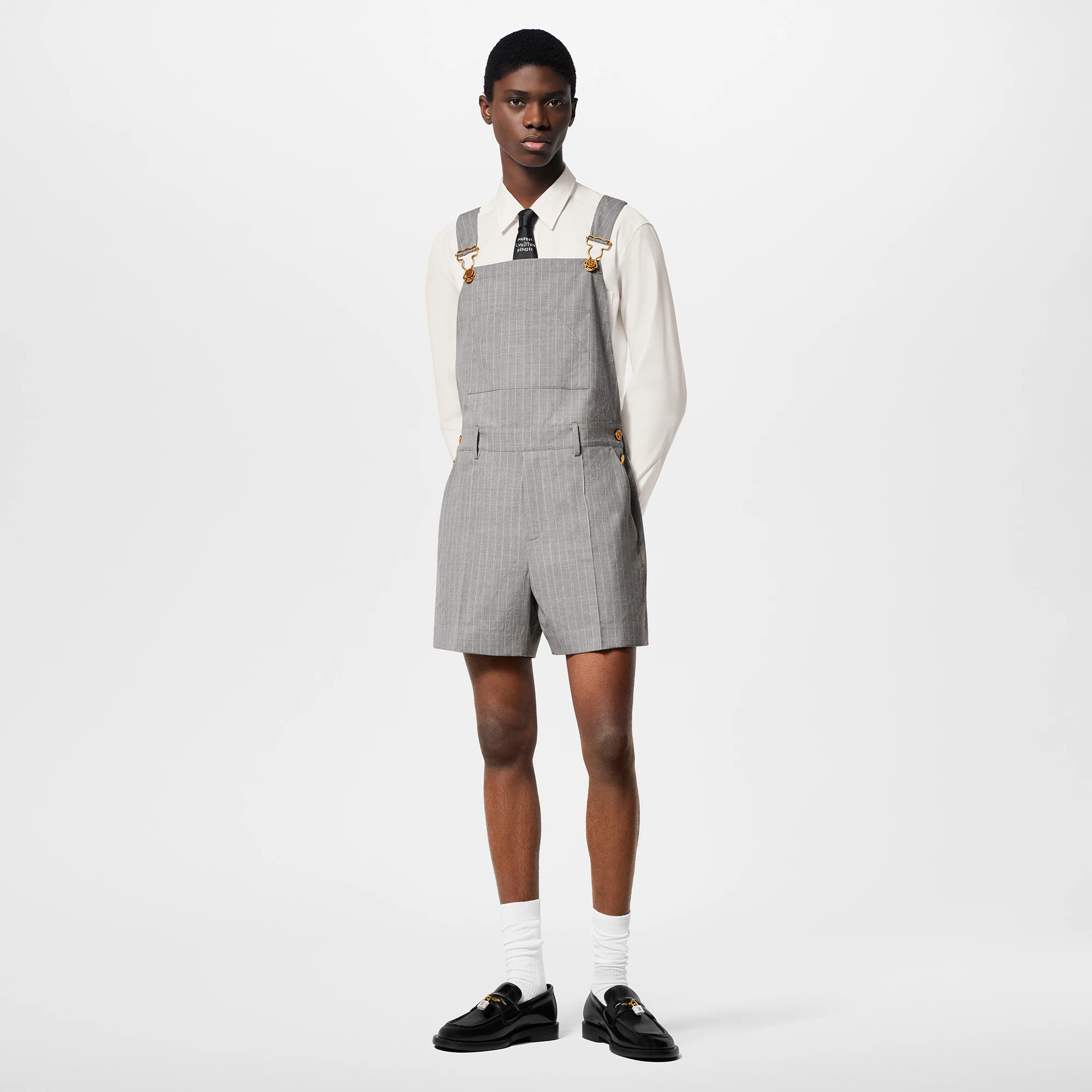 Wool Dungaree Shorts - 4