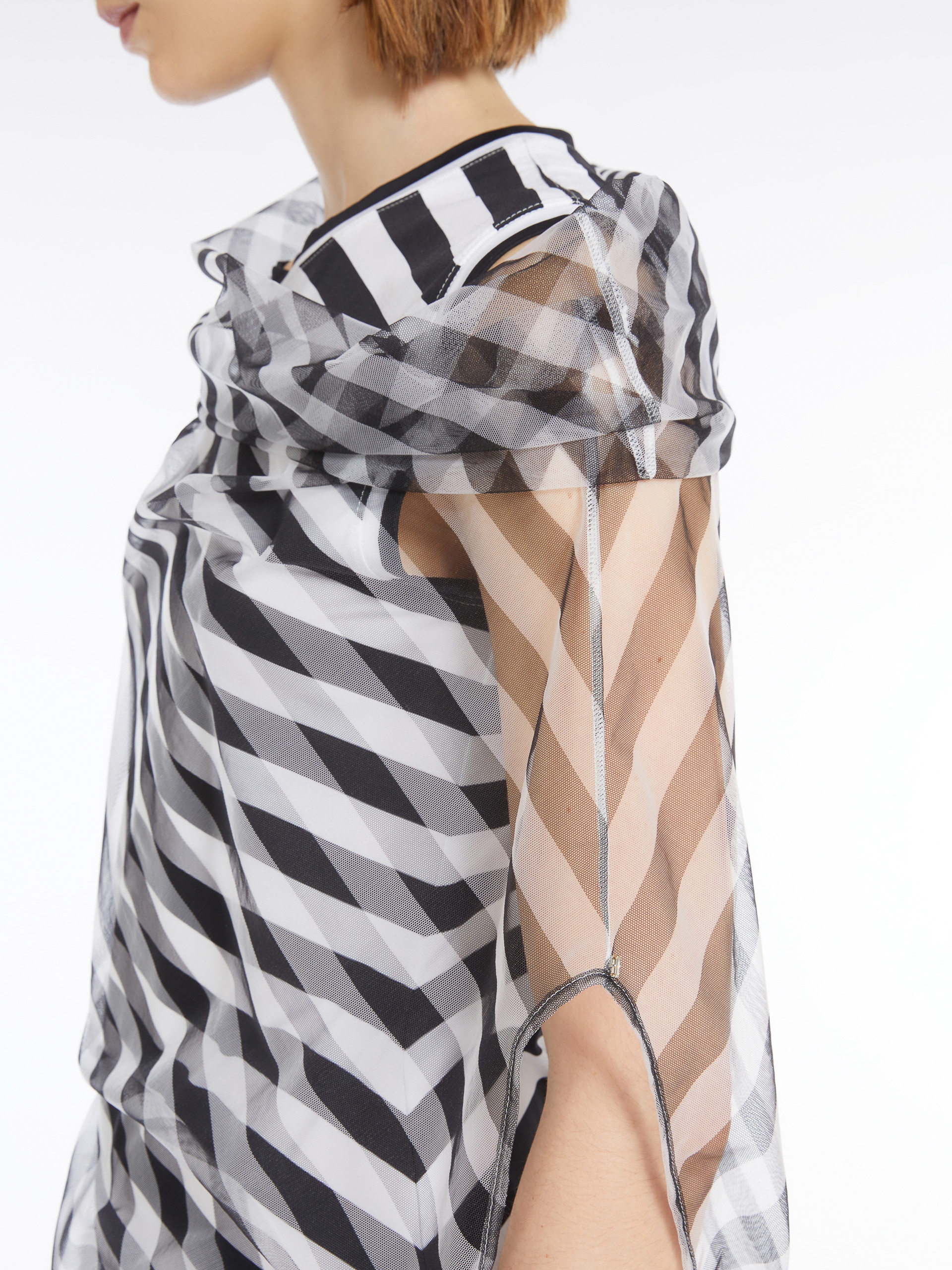 ORESTE Double-layer op-art dress - 5