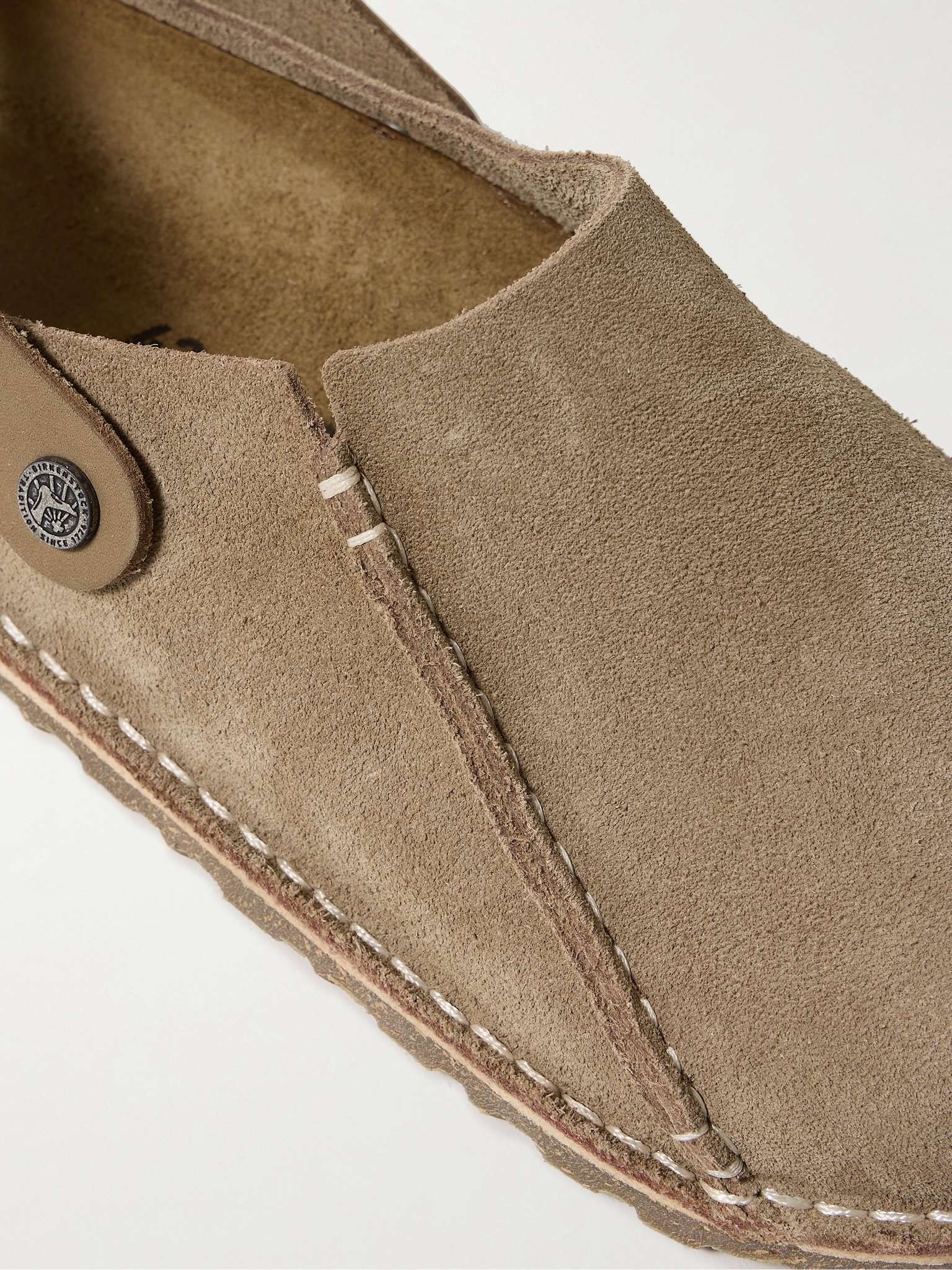 Lutry Premium Nubuck-Trimmed Suede Mules - 6