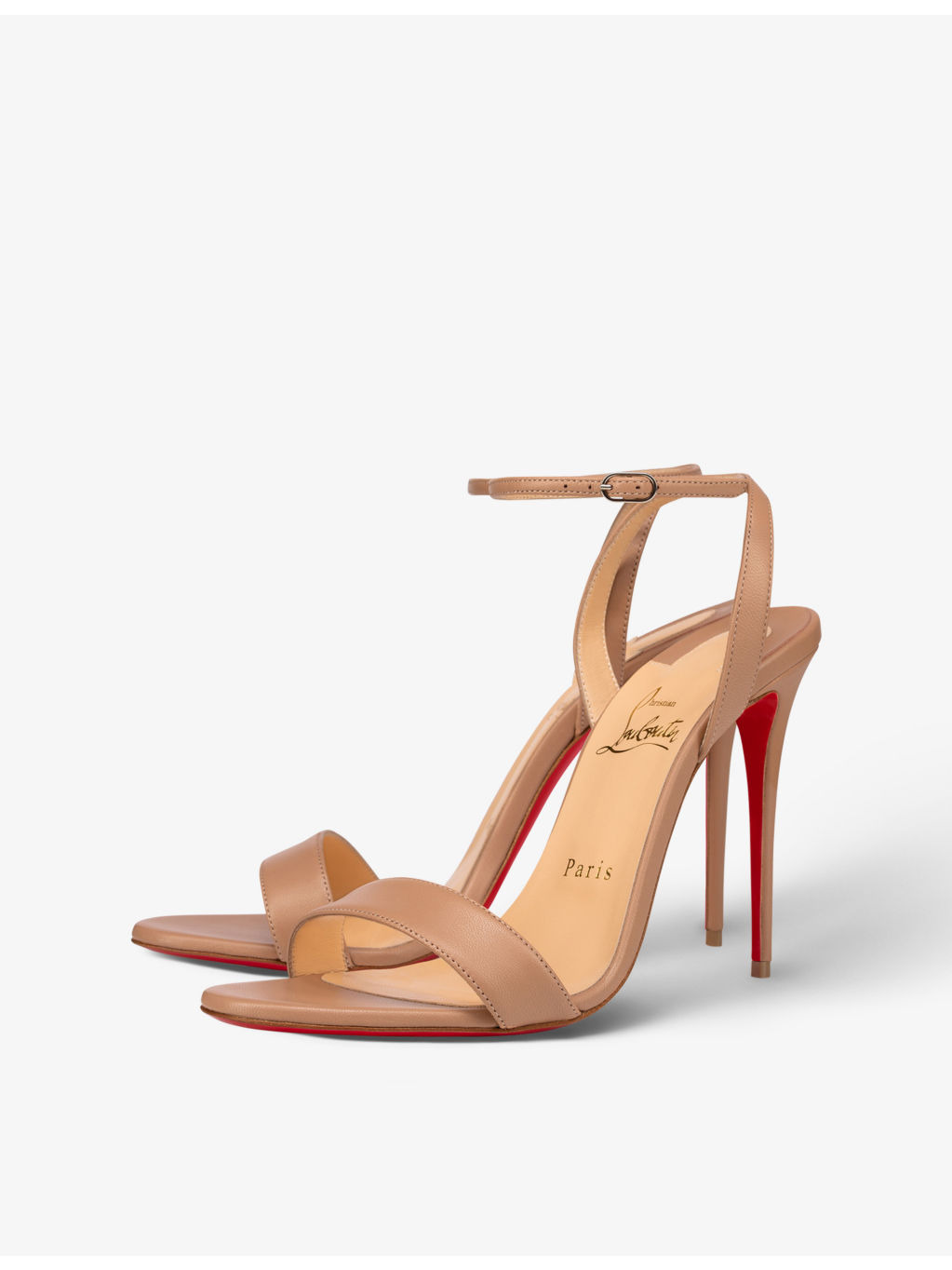Loubigirl 100 leather heeled sandals - 3