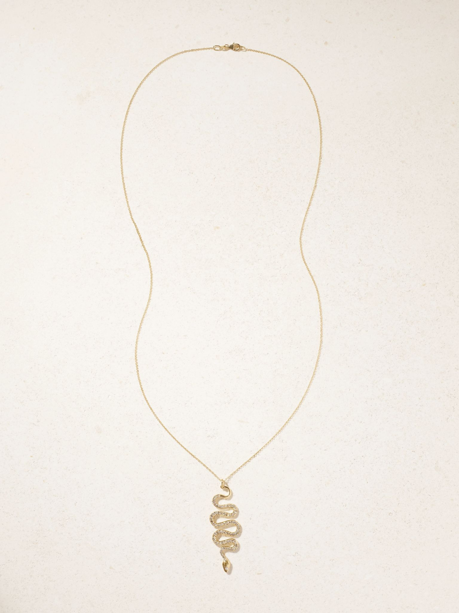 Black Mamba 18-karat gold diamond necklace Gold - 4