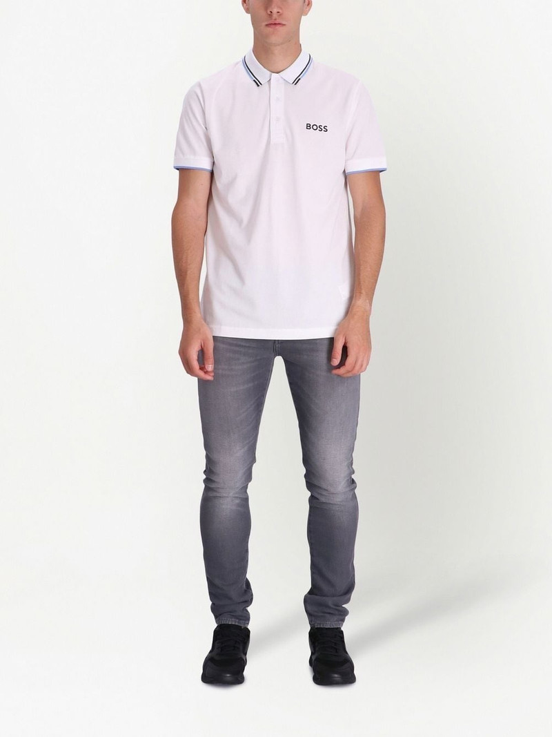BOSS embroidered-logo polo shirt outlook