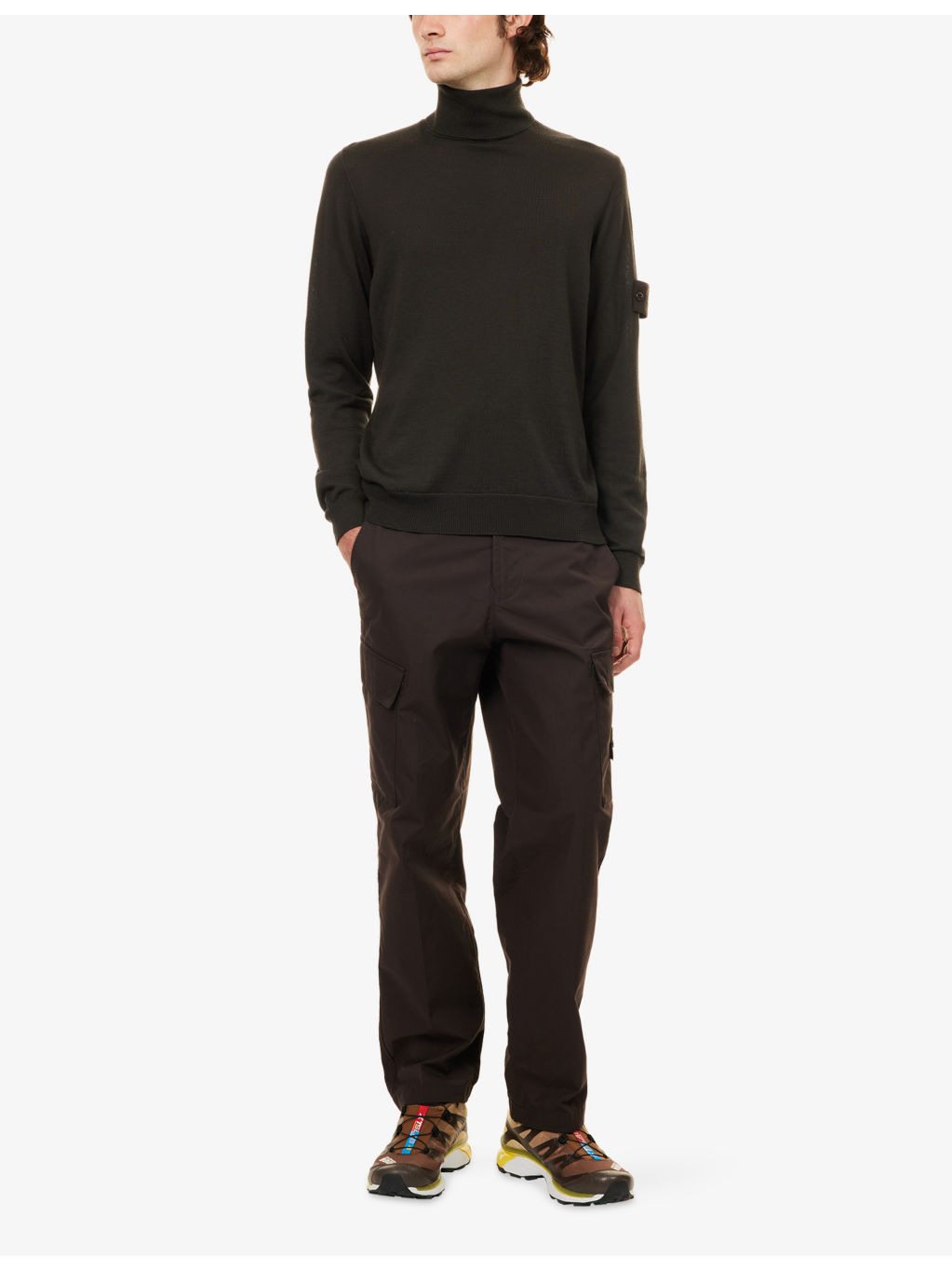 Turtel-Neck Ghost Wool Knitted Top - 2