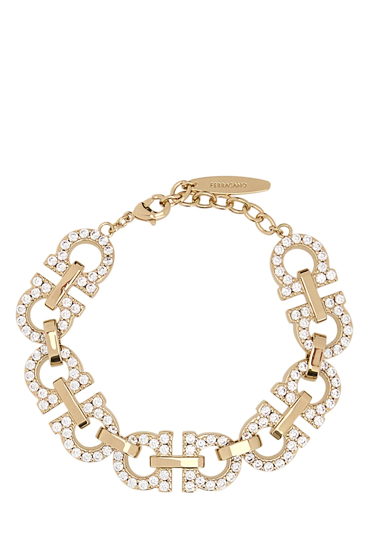 Gold metal Gancini bracelet - 1
