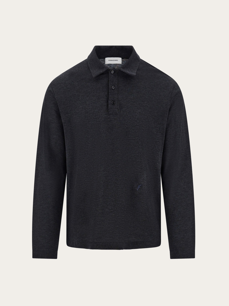 Long sleeve polo shirt 1