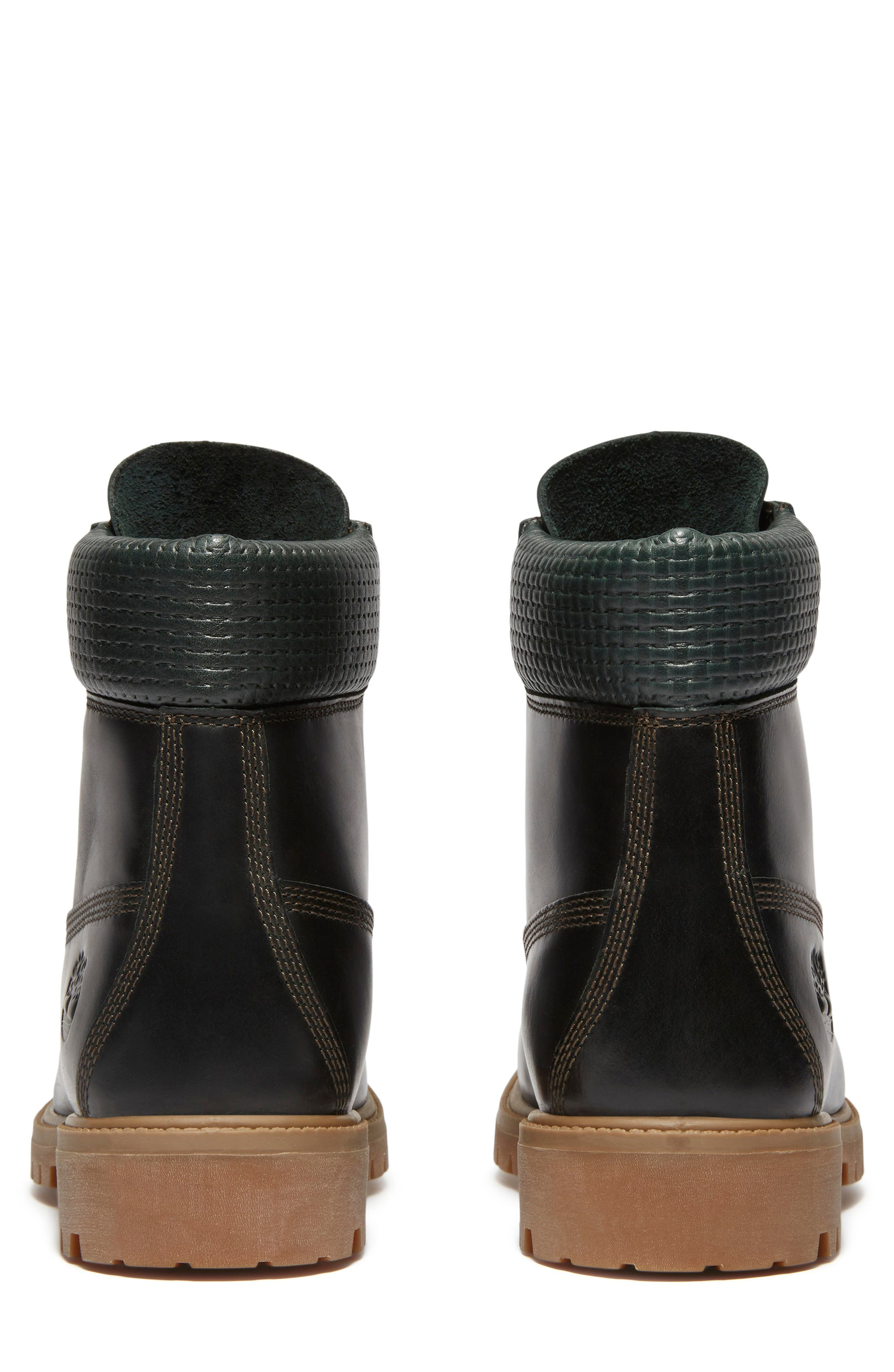 Timberland Premium 6-Inch Waterproof Boot in Dark Green Full Grain at Nordstrom - 5