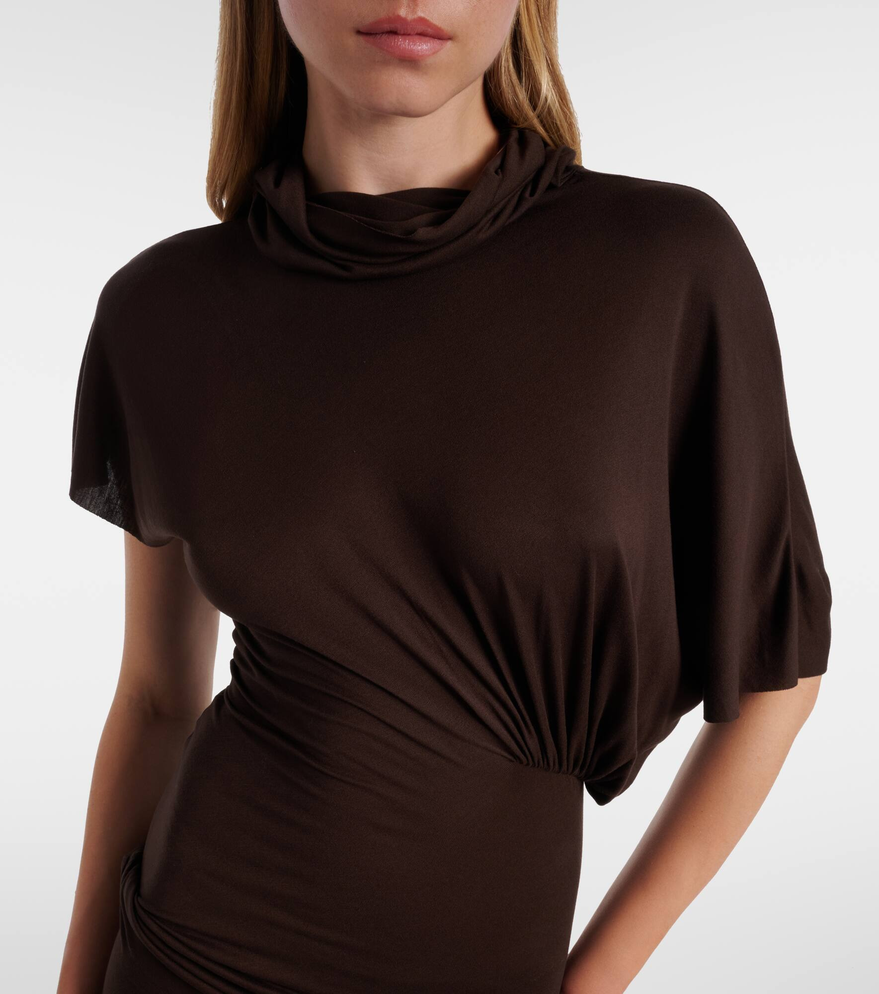 Lilith draped jersey gown - 4