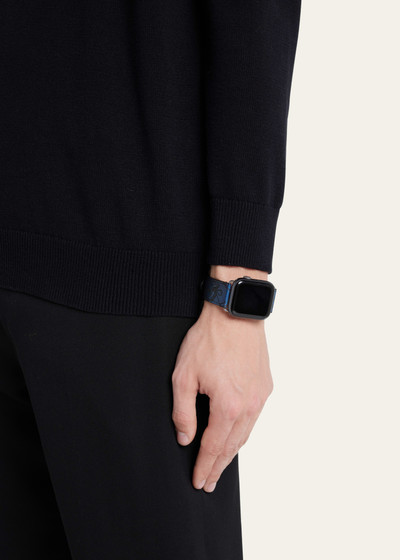 Berluti Men's Scritto Leather Apple Watch Strap, 44mm outlook