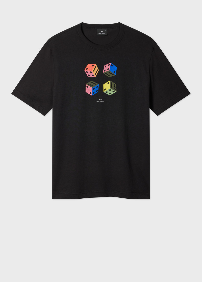 Casual-Fit Black 'Dice' T-Shirt 1