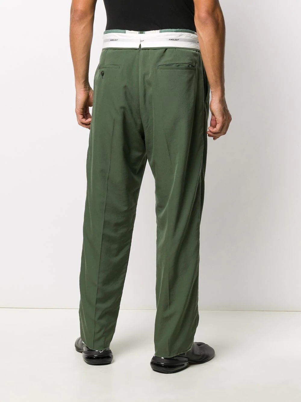 folded loose trousers - 4