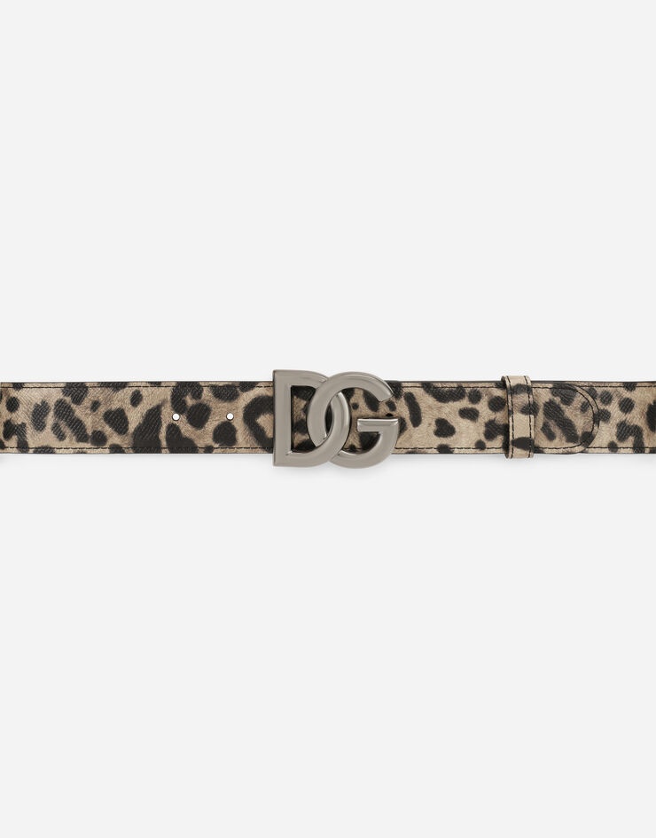 Butterfly-print calfskin belt - 3