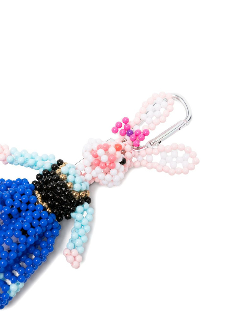 Warrior Rabbit beaded keyring 3