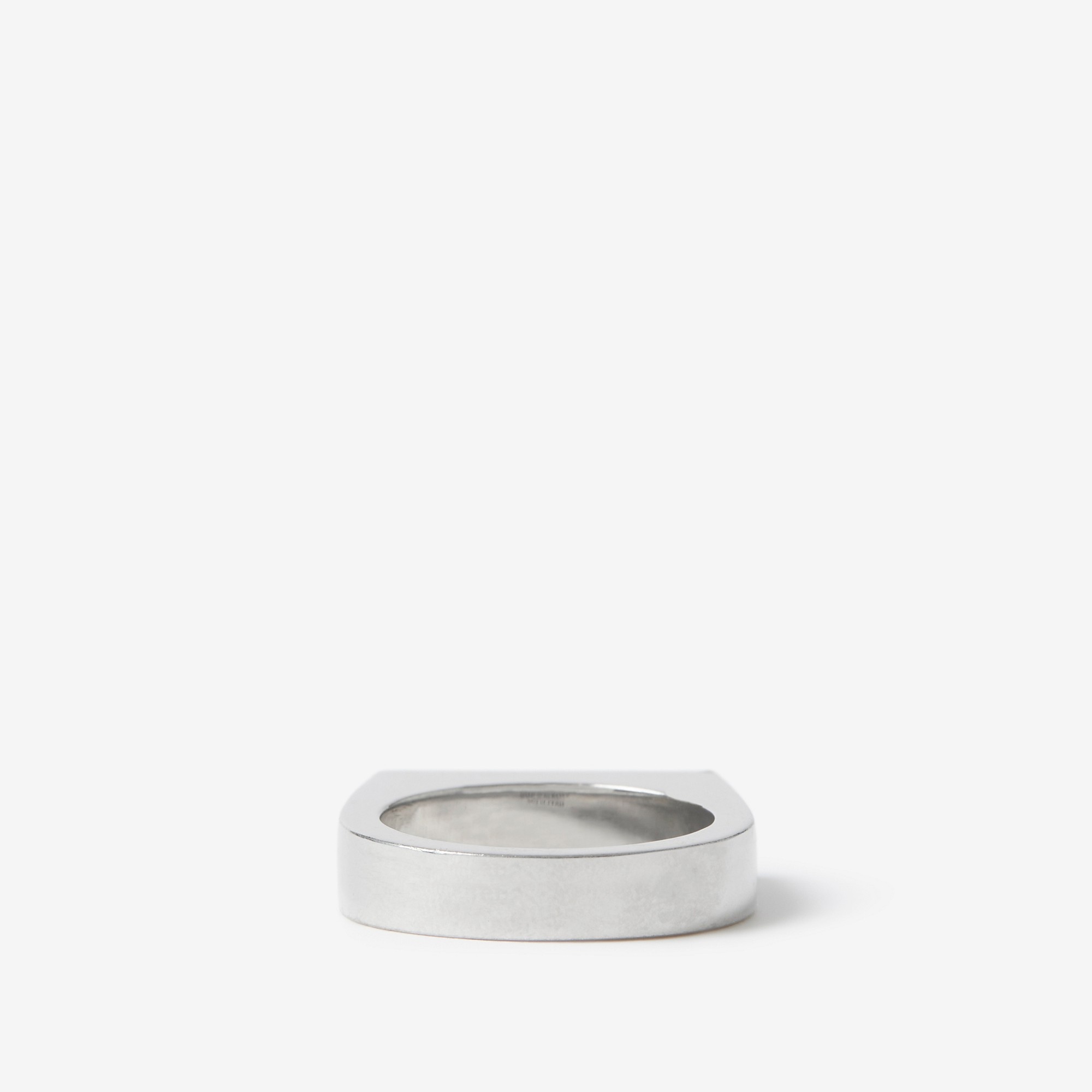 Engraved Palladium-plated Signet Ring - 2