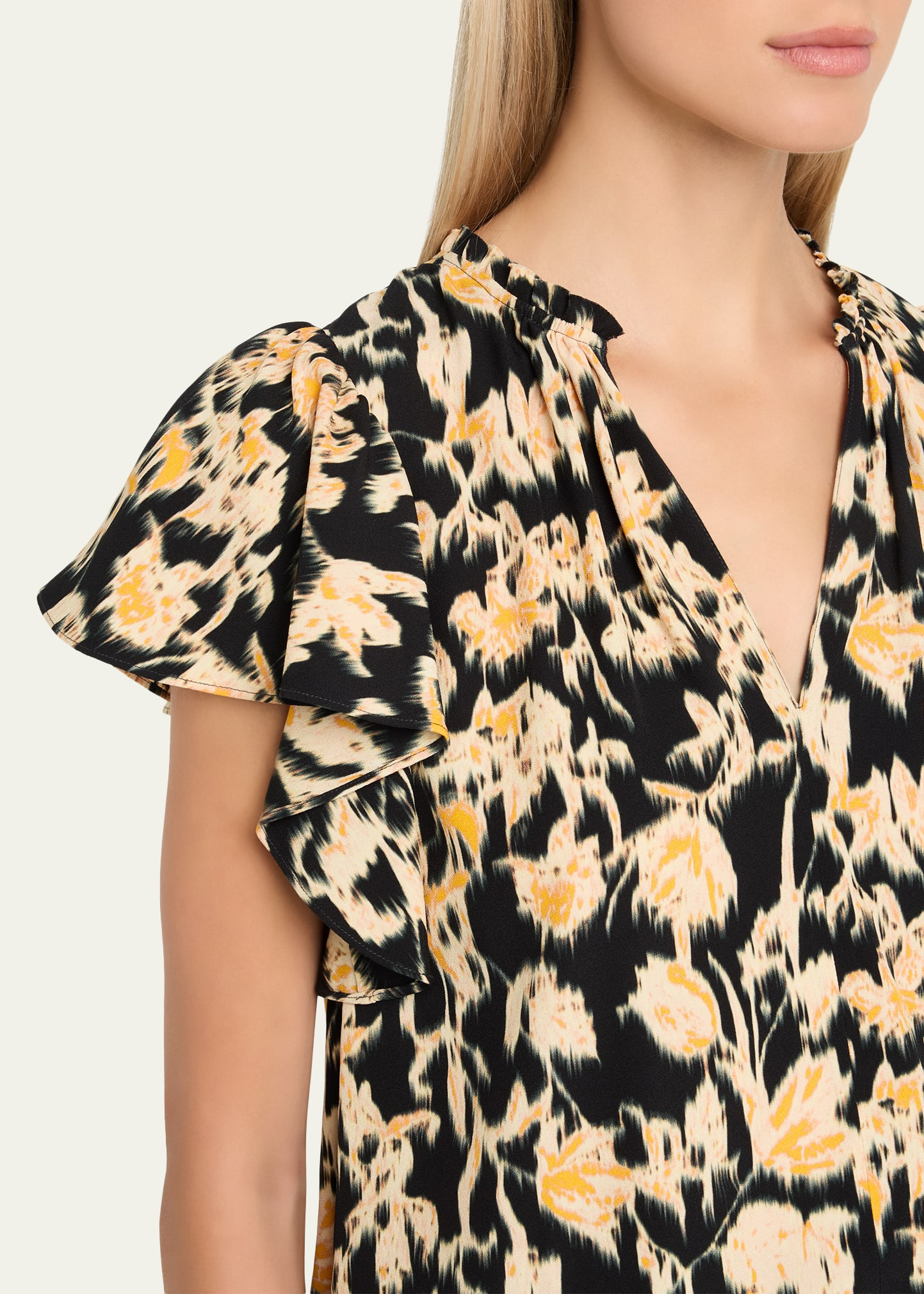Lilo Flutter-Sleeve Blouse - 5