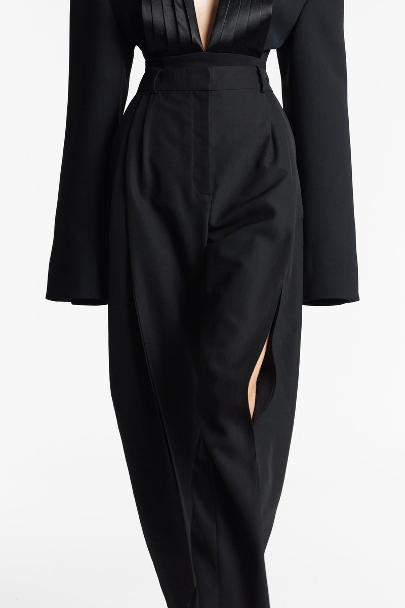 TROUSERS WITH VERTICAL KNEE SLITS BLACK 6