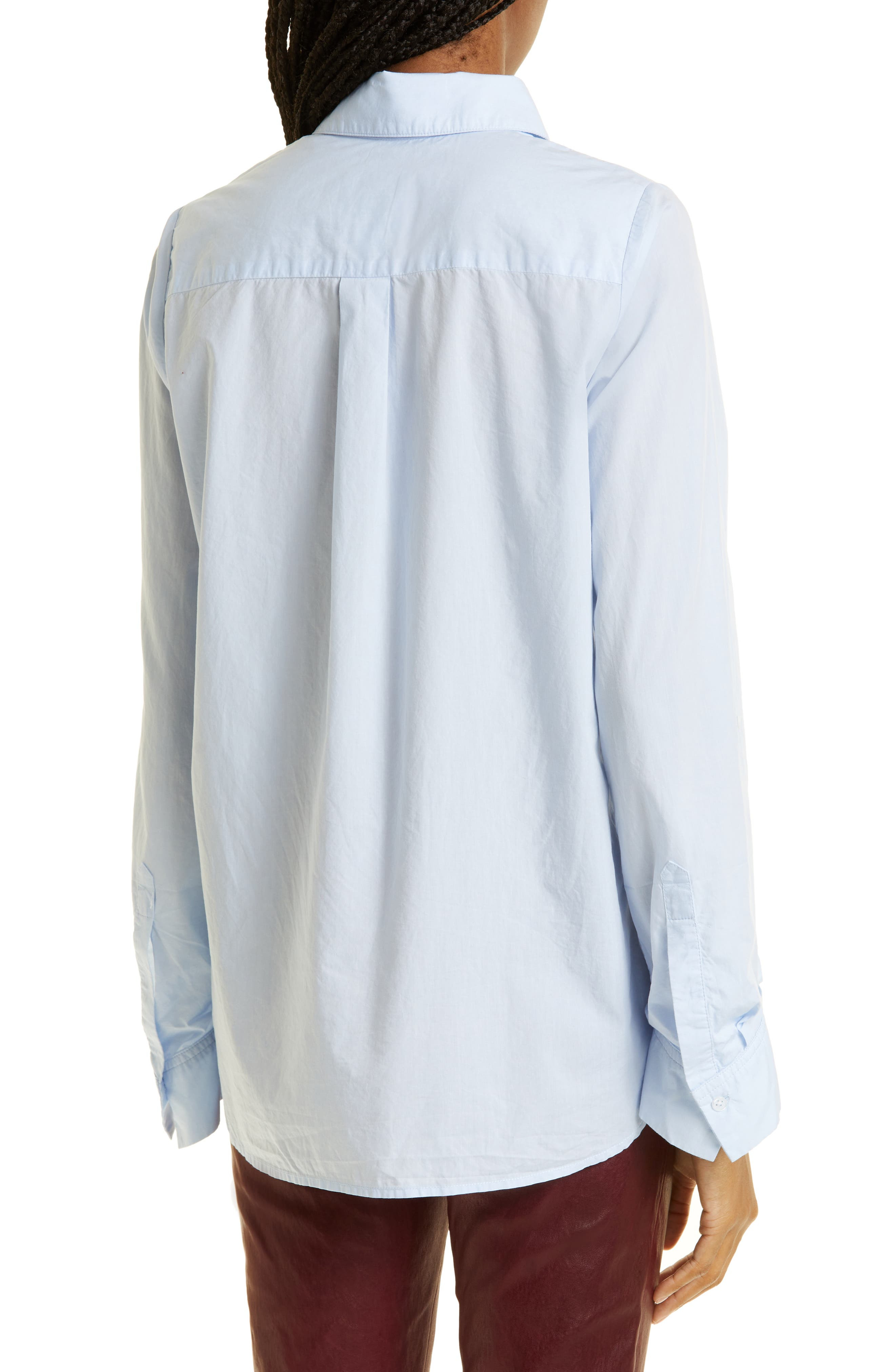 TWP The Boyfriend Cotton Button-Up Shirt in Baby Blue at Nordstrom - 2