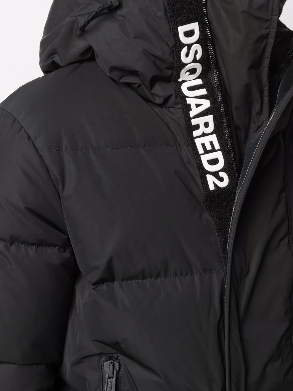 logo-print puffer coat - 5
