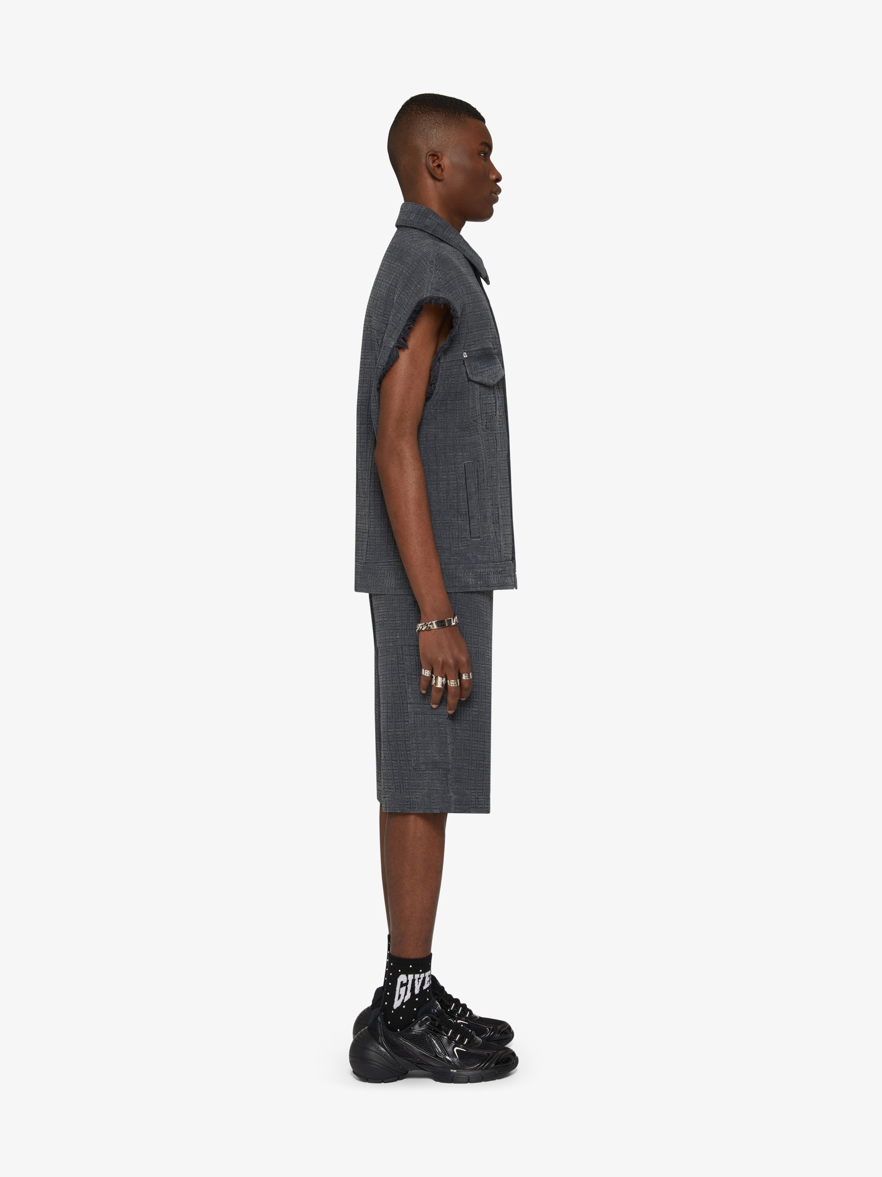 CARPENTER BERMUDA SHORTS IN 4G DENIM - 3