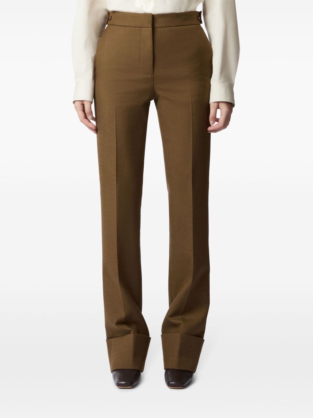 pressed-crease straight trousers - 2