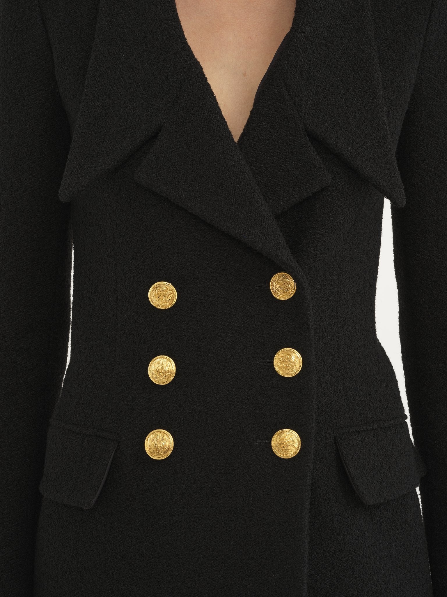 DOUBLE-BREASTED CARDIGAN JACKET IN MICRO BOUCLETTE WOOL - 7